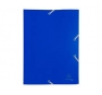 CARTELLA A 3 LEMBI CON ELASTICO IN PPL Colore Blu Formato cm 24x32
