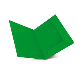 CARTELLA BRISTOL 3 LEMBI Colore Verde Formato cm 25x34,5