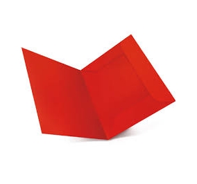 CARTELLA BRISTOL 3 LEMBI CON STAMPA Colore Rosso Formato cm 25x33