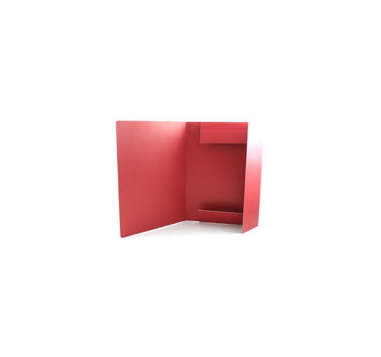 CARTELLA CON ELASTICO A 3 LEMBI Colore Rosso Formato cm 25x34