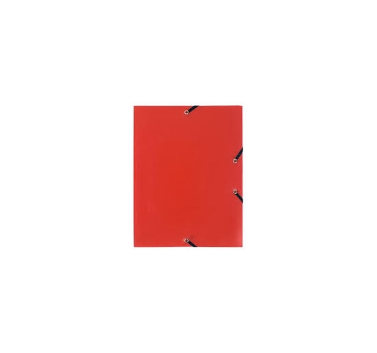 CARTELLINA IN PPL 3 LEMBI CON ELASTICO  Colore Rosso