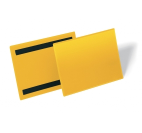 TASCHE CON BANDE MAGNETICHE CM.15X21 ORIZZONTALE GIALLO CF.50 Colore giallo