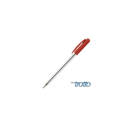 PENNA A SFERA TRATTO 1 GREEN PLASTIC Colore Rosso