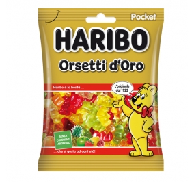 CARAMELLE GOMMOSE HARIBO ORSETTI D'ORO F.TO POCKET 100GR