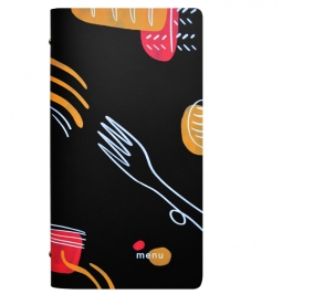 PORTAMENU' F.TO 18X31,6CM LINEA SPAGHETTI - NERO