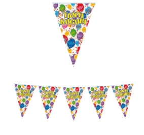 FESTONE BANDIERE TANTI AUGURI LUNGH.6MT BIG PARTY