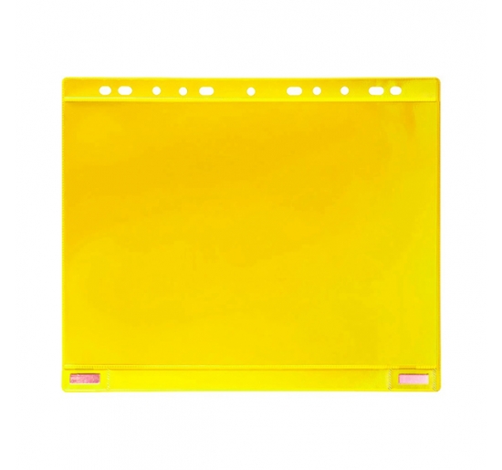 CONF. 5 BUSTE FORATE PER SUPPORTI MAGNETICI AD ANELLI F.TO A4 GIALLO TARIFOLD Colore giallo