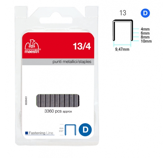 PUNTI 13/4 IN BLISTER DA 3360 P. RO-MA