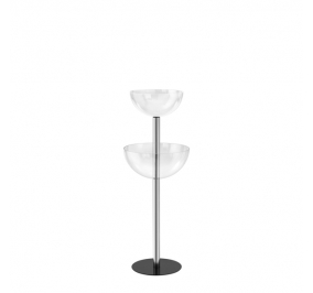 EXPO CONTENITORE CON 2 SEMISFERA ?40CM / ?50CM - H116CM
