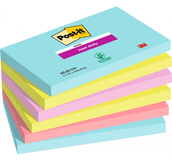 FOGLIETTI POST-IT� COSMIC 655-6SS-COS mm 76x127