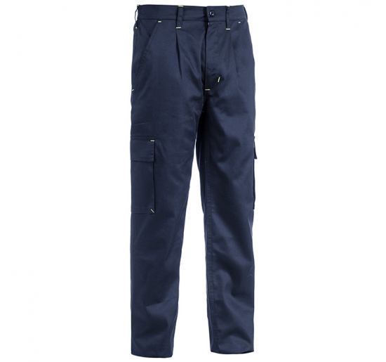 PANTALONE ENERGY STRETCH 65% POLIESTERE, 32% COTONE,3% ELASTAM, 240 G/M3 TG.XS BLU Colore Blu