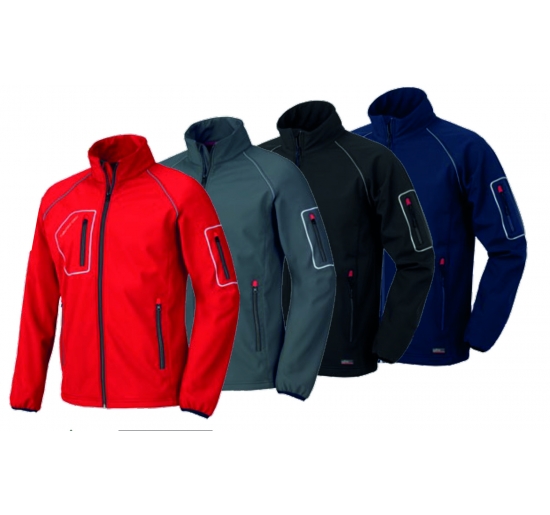 GIUBBINO JUST SOFTSHELL (POLIESTERE/SPANDEX) CON MEMBRANA TPU IMPERMEABILE TG.XS BLU Colore Blu