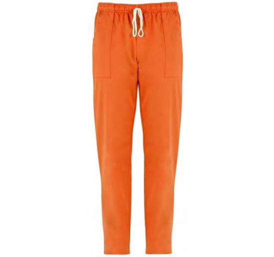 PANTALONE UNISEX PITAGORA 100% COTONE INDANTHRENE. PESO 180 G/M�. XS ARANCIO Colore Arancio