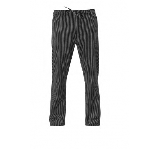 PANTALONE ENRICO  70% COTONE E 30% POLIESTERE, PESO 145 G/M� TG.XS GESSATO NERO Colore Gessato nero