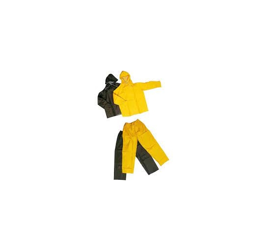 COMPLETO IMPERMEABILE NYLON - PVC, SPESSORE: 0,18 MM. TG.XL VERDE Colore Verde