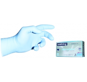 GUANTI NITRILE NITRO FORT MONOUSO AMBIDESTRO IN NITRILE AZZURRO, 7.2 GRAMMI TG.M