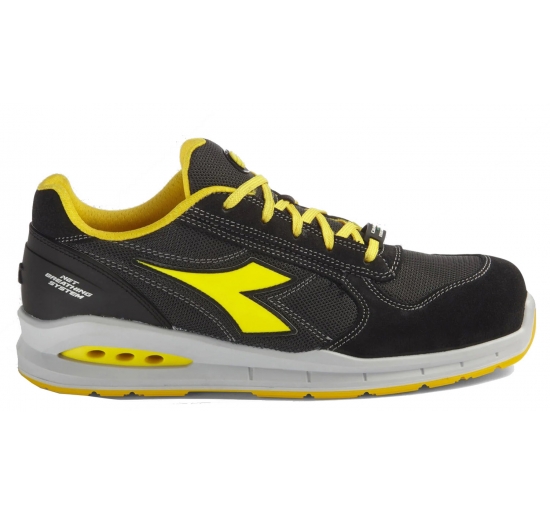 SCARPA RUN NET AIBOX LOW S1P IN CROSTA SCAMOSCIATA E MESH NERO/ANTRACITE TG.40