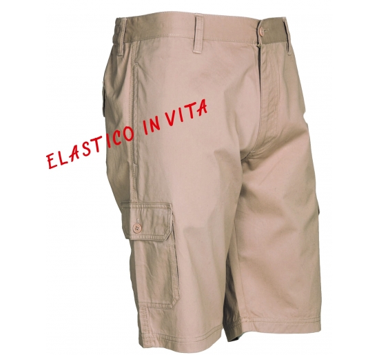 BERMUDA TWILL 100% COTONE, 230 GR.TG.L SABBIA Colore Sabbia