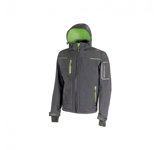 GIACCA SPACE 96% POLIESTERE ? 4% SPANDEX ? 320 GR/M2. TG.L GRIGIO/VERDE Colore Grigio/verde