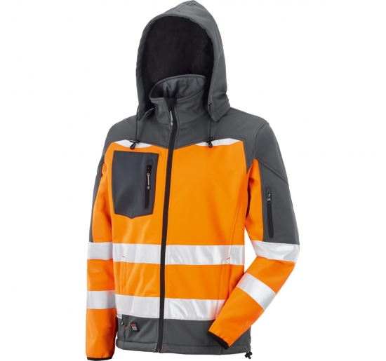 GIUBBINO SOFTSHELL ALTA VISIBILIT� CASILINA IN POLIESTERE/TPU.PESO TESSUTO 300 G/M2.TG.M ARANCIO Colore Arancio