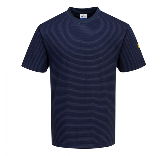 T-SHIRT ESD ANTISTATICA TESSUTO ESTERNO : 96% COTONE, 4% FIBRA DI CARBONIO 195G.TG.XL BLU Colore Blu