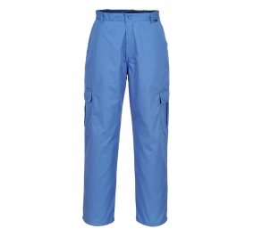 PANTALONE ESD ANTISTATICO TESSUTO ESTERNO : 65% POLIESTERE, 34% COTONE, 210G.TG.S AZZURRO Colore Azzurro