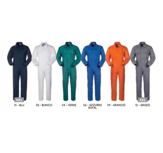 TUTA SERIOPLUS + 100% COTONE IRRESTRINGIBILE, PESO 280 G/M� TG.M VERDE Colore Verde