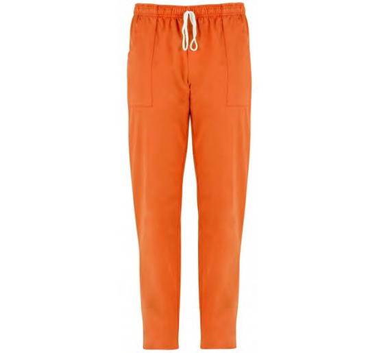 PANTALONE UNISEX PITAGORA 100% COTONE INDANTHRENE. PESO 180 G/M�. S ARANCIO Colore Arancio