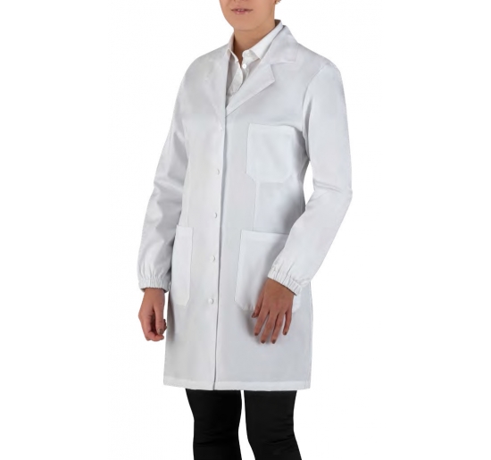 VESTAGLIA DONNA OSPEDALIERO GABARDINE 100% COTONE IRRESTRINGIBILE. PESO 185 G/M�. TG.56 Colore Bianco