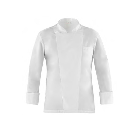 GIACCA CHEF RAUL 65% POLIESTERE 35% COTONE PESO 200 G/M�. TG.M BIANCO Colore Bianco