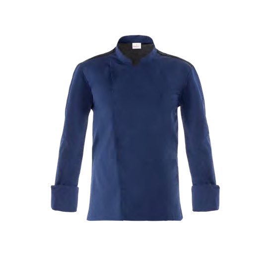 GIACCA CHEF RAUL 65% POLIESTERE 35% COTONE PESO 200 G/M�. TG.XL BLU Colore Blu