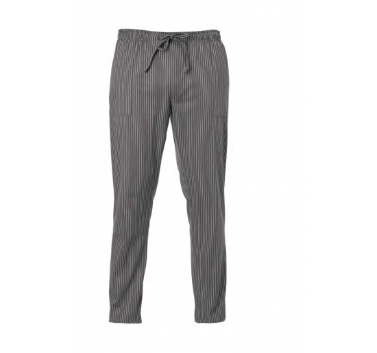 PANTALONE ENRICO  70% COTONE E 30% POLIESTERE, PESO 145 G/M� TG.L GESSATO GRIGIO Colore Gessato grigio