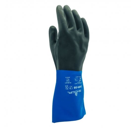 GUANTI SHOWA CHM DI PROTEZIONE CHIMICA  FLESSIBILE, CONFORTEVOLE E RESISTENTE A UN?AMPIA GAMMA DI AGENTI CHIMICI.TG.8