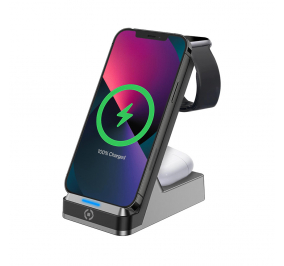 CARICABATTERIE WIRELESS WLSTAND3IN1BK