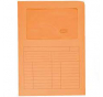 CARTELLA CARTA CON FINESTRA SINTEX CON STAMPA ARANCIO CF.10