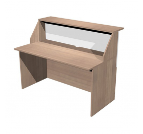 MODULO RECEPTION LINEARE CON FIANCHI DI SEPARAZ. CM.80X76,1X117H BIANCO Colore BIANCO