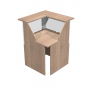 BANCONE AD ANGOLO 90? AUTOPORTANTE CM.76,1X76,1X117H BIANCO Colore BIANCO
