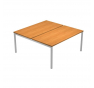 BENCH GAMBE METALLO SEZIONE QUADRATA (S/DIVISORIO)CM.160X164X72,5H ROVERE Colore ROVERE