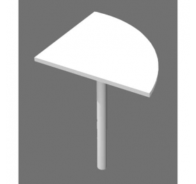 ANGOLO 90? FRA SCRIVANIE, BIANCO + SUPPORTO METALLO GRIGIO ALL. BIANCO Colore BIANCO