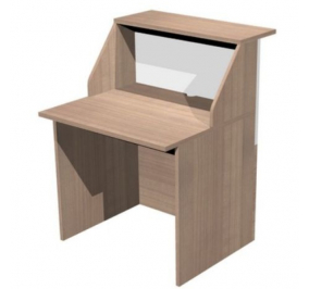 MODULO RECEPTION LINEARE CON FIANCHI DI SEPARAZ. CM.80X76,1X117H CILIEGIO/BIANCO Colore CILIEGIO/BIANCO