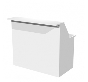 MODULO RECEPTION LINEARE CON FIANCHI DI SEPARAZ.CM.120X76,1X117H BIANCO Colore BIANCO