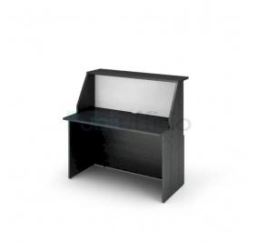 MODULO RECEPTION LINEARE CON FIANCHI DI SEPARAZ.CM.120X76,1X117H NERO VEN. BIANCO Colore NERO VEN. BIANCO