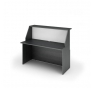 MODULO RECEPTION LINEARE CON FIANCHI DI SEPARAZ.CM.140X76,1X117H NERO VEN. BIANCO Colore NERO VEN. BIANCO