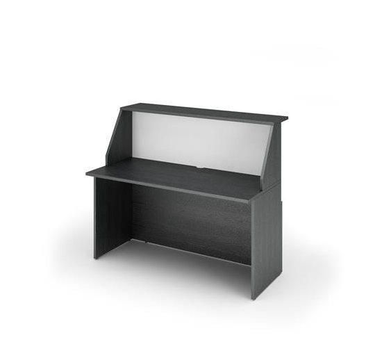MODULO RECEPTION LINEARE CON FIANCHI DI SEPARAZ.CM.140X76,1X117H NERO VEN. BIANCO Colore NERO VEN. BIANCO