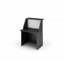 MODULO RECEPTION LINEARE CON FIANCHI DI SEPARAZ. CM.80X76,1X117H NERO VEN.BIANCO Colore NERO VEN. BIANCO