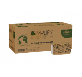 ASCIUGAMANO PIEGATO A ''V'' SIMPLIFY N fogli per cf. 206 Misure foglio  cm 21x20,3 papernet