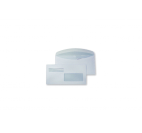 BUSTE INTERNOGRAFATE CON DOPPIA FINESTRA PER IMBUSTAMENTO AUTOMATICO
 Formato cm 11x23 Peso (g/m2) 80 Descrizione Finestre cm 2,