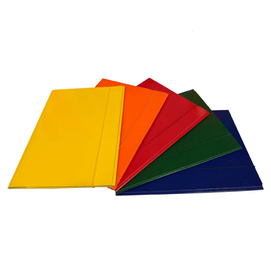 CARTELLA CON ELASTIO 3 LEMBI Giallo Formato cm 25x34 IN COLOR Colore Giallo