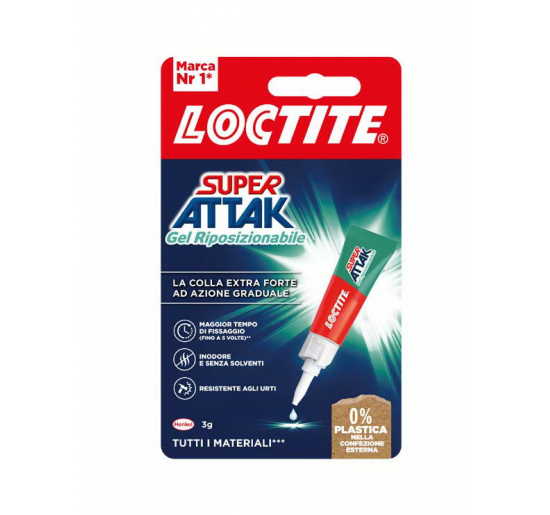 COLLA SUPER ATTAK GEL RIPOSIZIONABILE 3G Descrizione Tubetto da g 3