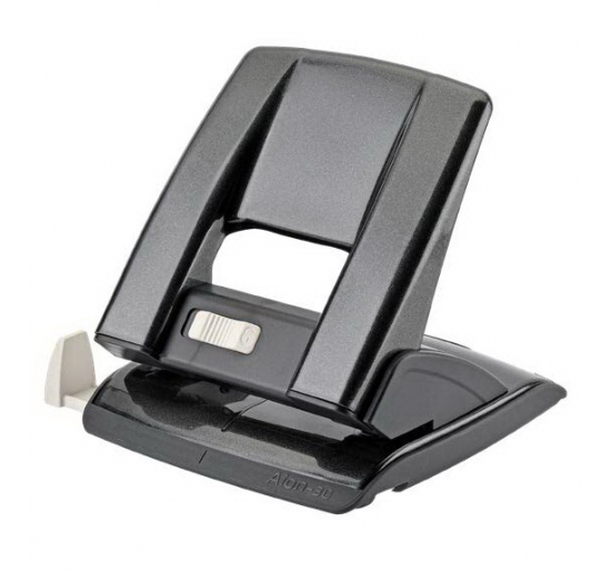 PERFORATORE IN LINEA Perforatore a 2 fori in metallo con guida regolabile ed inserti in abs. Di robusta costruzione, consente di